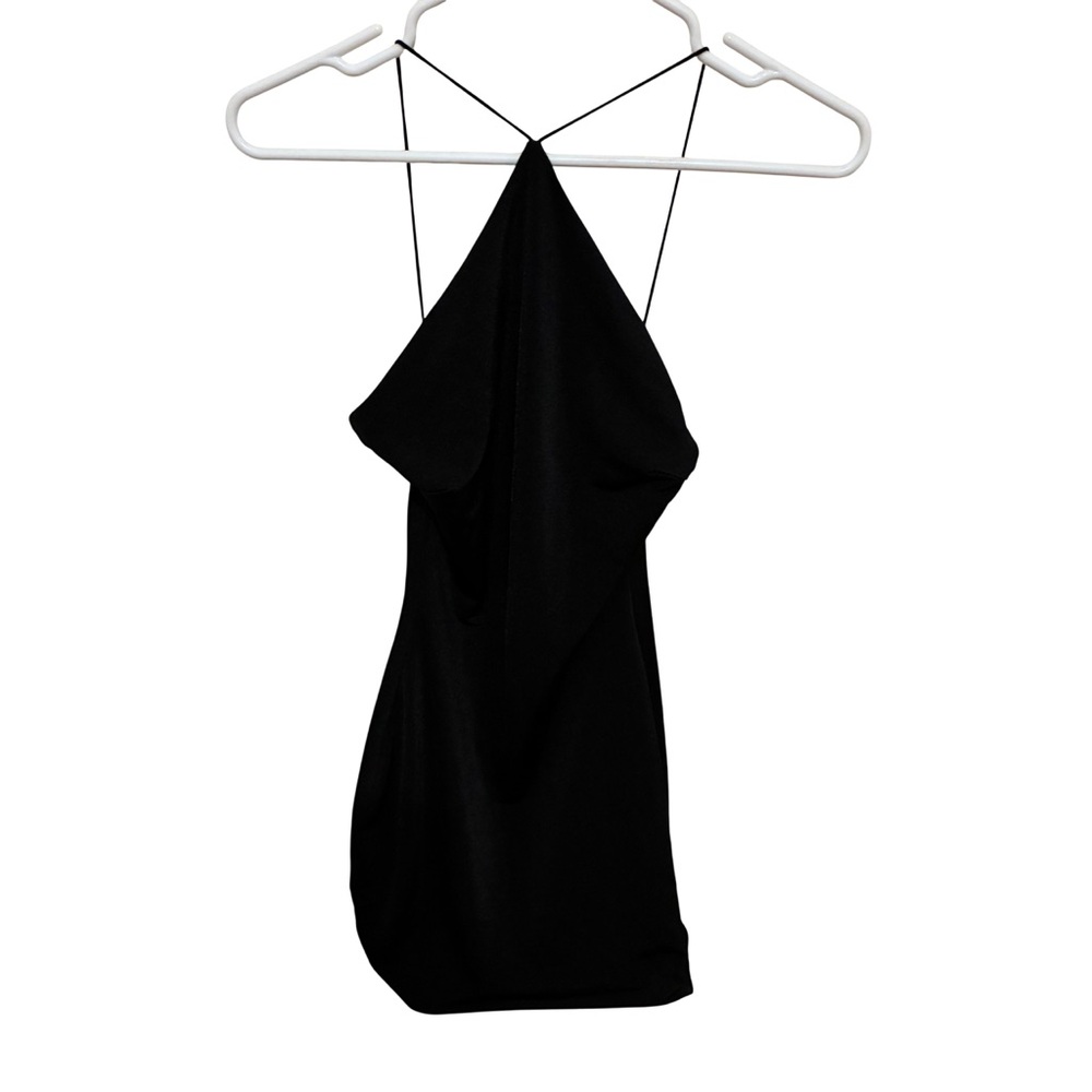 Windsor Women’s Mini Black Dress Size Small Halter Neck Spaghetti Straps Stretch